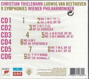 6CD/Set di cofanetti Ludwig van Beethoven: Symphonies