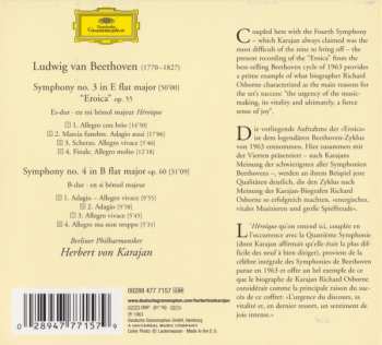CD Ludwig van Beethoven: Symphonien Nr. 3 "Eroica" & 4 DIGI