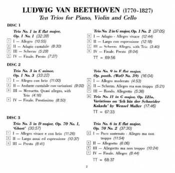 4CD Ludwig van Beethoven: Ten Trios For Piano, Violin And Cello