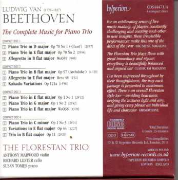4CD/Set di cofanetti Ludwig van Beethoven: The Complete Music For Piano Trio 