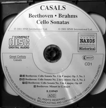 2CD Ludwig van Beethoven: The Five Cello Sonatas, Minuet In G / Cello Sonata No.2