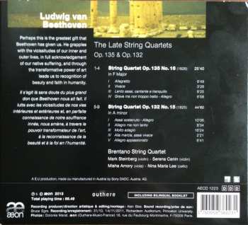 CD Ludwig van Beethoven: The Late String Quartets Op. 135 & Op. 132 