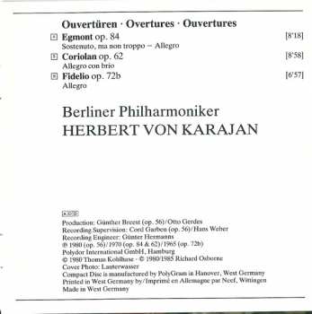 CD Ludwig van Beethoven: Tripelkonzert • Triple Concerto / Ouvertüren: Egmont • Coriolan • Fidelio