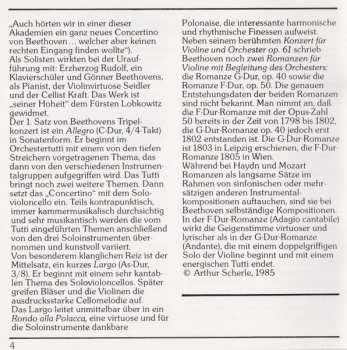 CD Ludwig van Beethoven: Tripelkonzert • Triple Concerto / Violinromanzen • Violin Romances Nos. 1 & 2