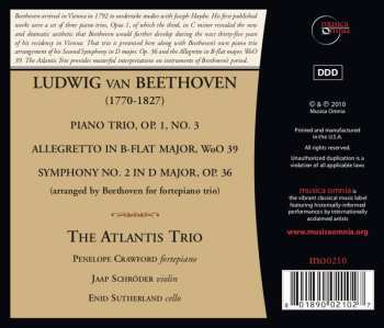 CD Ludwig van Beethoven: Piano Trio, Op. 1, No. 3 / Symphony No. 2 In D Major, op. 36