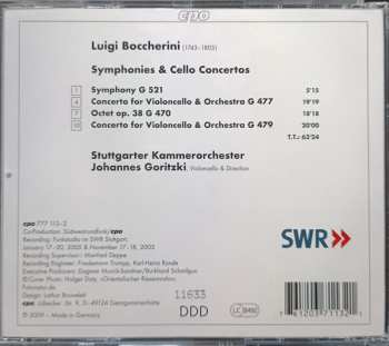 CD Luigi Boccherini: Luigi Boccherini Symphonies & Cello Concertos