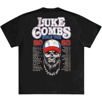 Merce Luke Combs: Luke Combs Unisex T-shirt: Tour '23 Skull (back Print & Ex-tour) (small) S