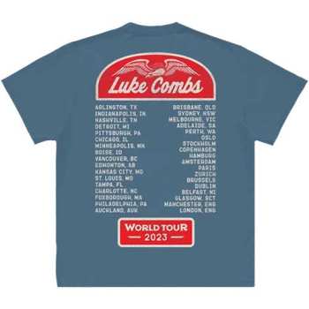 Merce Luke Combs: Luke Combs Unisex T-shirt: Tour '23 Wings (back Print & Ex-tour) (small) S