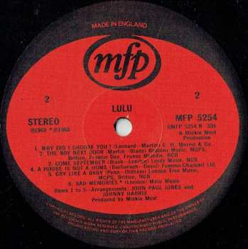 LP Lulu: The Most Of Lulu (Volume 2)