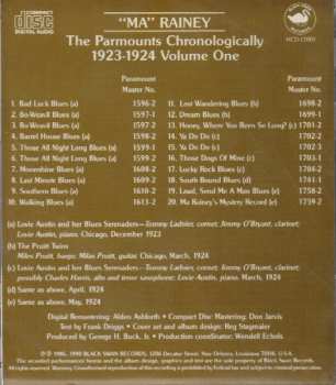 CD Ma Rainey: The Paramounts Chronologically 1923-1924 Volume One