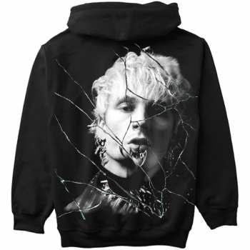 Merce Machine Gun Kelly: Machine Gun Kelly Unisex Pullover Hoodie: Cracked Glass (back Print) (small) S