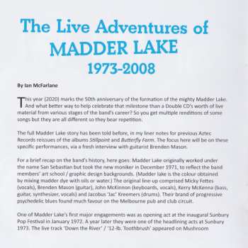 2CD Madder Lake: The Live Adventures Of Madder Lake 1973-2008