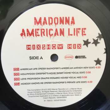 LP Madonna: American Life Mixshow Mix (Honoring Peter Rauhofer) LTD