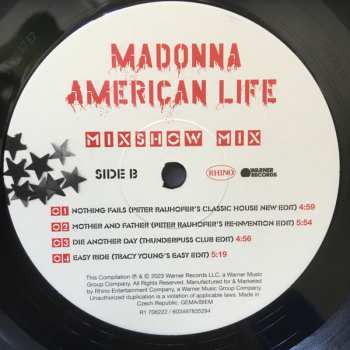 LP Madonna: American Life Mixshow Mix (Honoring Peter Rauhofer) LTD