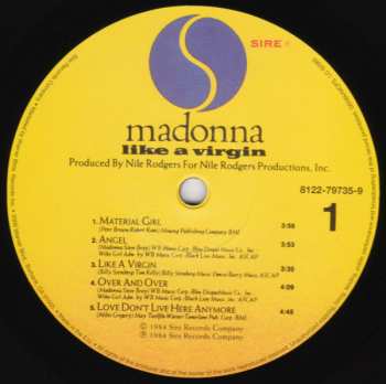 LP Madonna: Like A Virgin