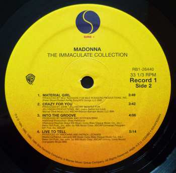 2LP Madonna: The Immaculate Collection