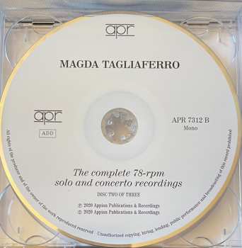 3CD/Set di cofanetti Magda Tagliaferro: The Complete 78-rpm Solo And Concerto Recordings