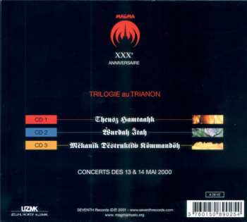 3CD/Set di cofanetti Magma: Theusz Hamtaahk Trilogie