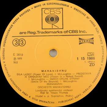 LP The London Symphony Orchestra: Mahavishnu Orchestra