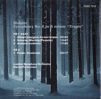 2CD The London Symphony Orchestra: Symphony No. 6 "Tragic"