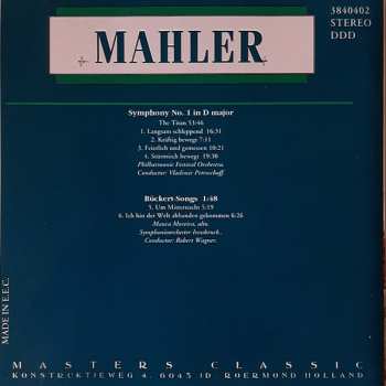 CD Gustav Mahler: Symphony No 1 - The Titan / Rückert-Songs