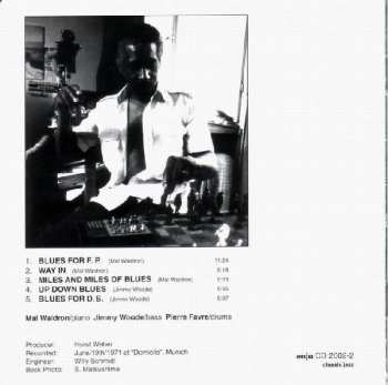 CD Mal Waldron: Plays The Blues - Live At The Domicile
