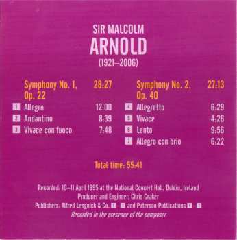6CD/Set di cofanetti Malcolm Arnold: Complete Symphonies And Dances
