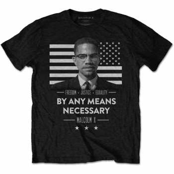 Merch Malcolm X: Maglietta By Any Means Necessary 