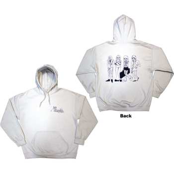 Merce Måneskin: Maneskin Unisex Pullover Hoodie: Pocket Logo & Mini Doodles (back Print & Ex-tour) (xx-large) XXL