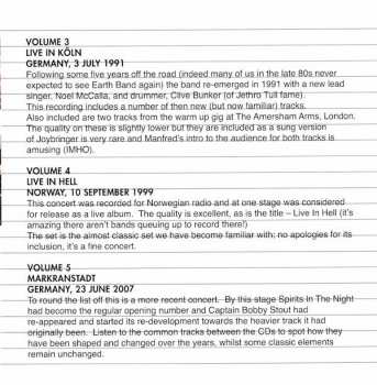5CD/Set di cofanetti Manfred Mann's Earth Band: Bootleg Archives Volumes 1-5