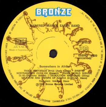 LP Manfred Mann's Earth Band: Somewhere In Afrika