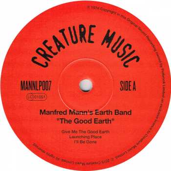 LP Manfred Mann's Earth Band: The Good Earth