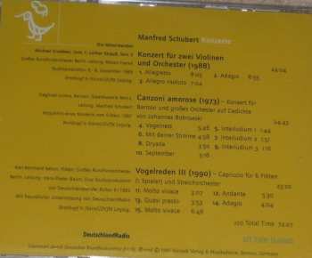 CD Manfred Schubert: Konzerte 1973 | 1988 | 1990