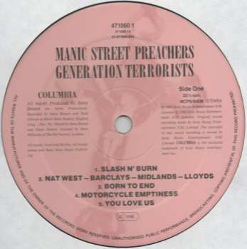 2LP Manic Street Preachers: Generation Terrorists