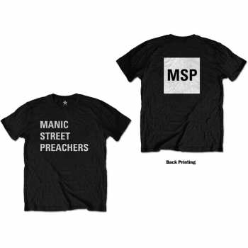 Merce Manic Street Preachers: Tričko Block Logo Manic Street Preachers  S