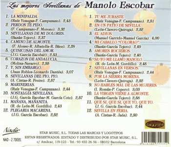 2CD Manolo Escobar: Las Mejores Sevillanas De Manolo Escobar