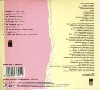 CD Gérard Manset: Le Langage Oublié DIGI