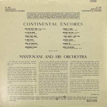 LP Mantovani And His Orchestra: Continental Encores