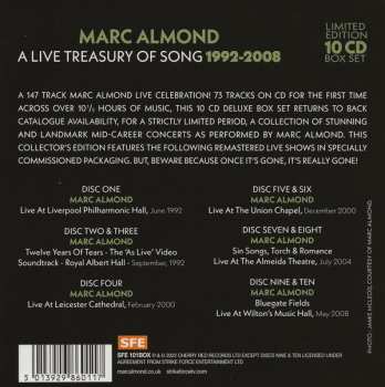 10CD/Set di cofanetti Marc Almond: A Live Treasury Of Song (1992-2008) LTD