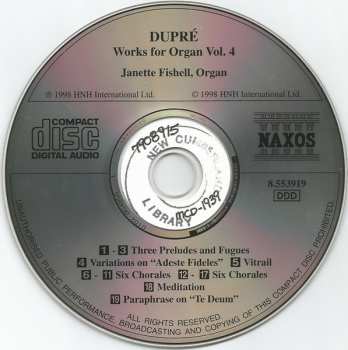 CD Marcel Dupré: Works For Organ Vol. 4