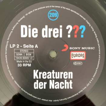 2LP Marco Sonnleitner: Die Drei ??? 209 - Kreaturen Der Nacht LTD