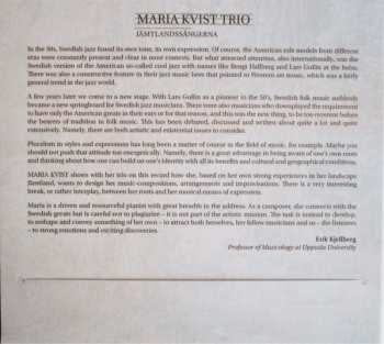 CD Maria Kvist Trio: Jämtlandssångerna