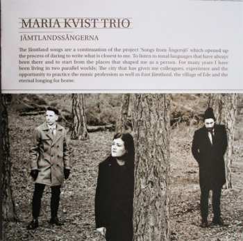 CD Maria Kvist Trio: Jämtlandssångerna
