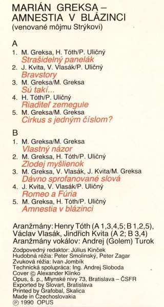 LP Marián Greksa: Amnestia V Blázinci