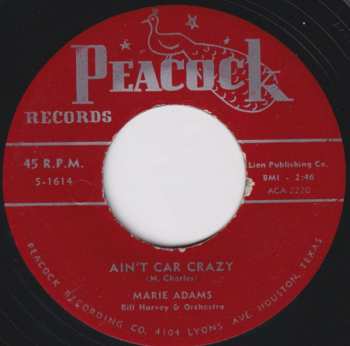 Album Marie Adams: Ain't Car Crazy / I'm The Bluest Gal In Town