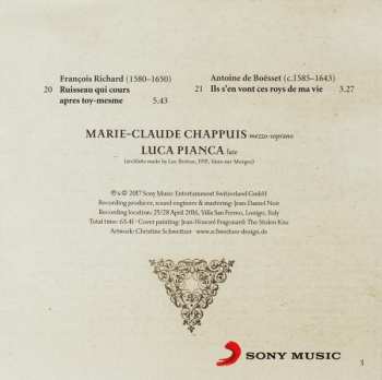 CD Marie-Claude Chappuis: Sous L'Empire D'Amour