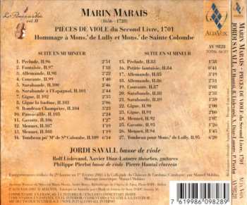 CD Pierre Hantaï: Pièces De Viole Du Second Livre, 1701 (Hommage À Mons.ʳ De Lully Et Mons.ʳ De Sainte Colombe)