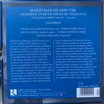 4CD/Set di cofanetti Marin Marais: Troisième livre de pièces de viole
