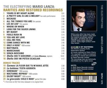 CD Mario Lanza: The Electrifying Mario Lanza: Rarities And Restored Recordings