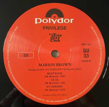 LP Marion Brown: Le Temps Fou